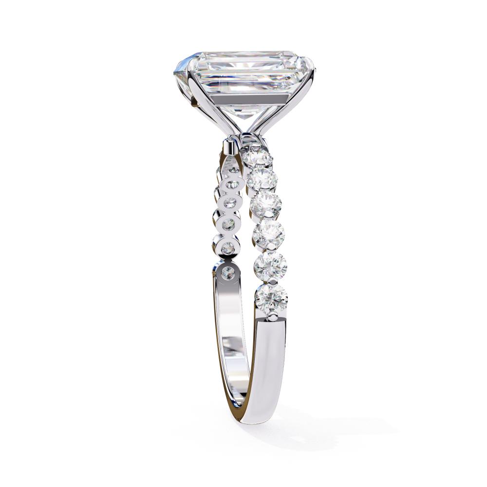 The Beverly Radiant Solitaire with Shared Prong Engagement Ring