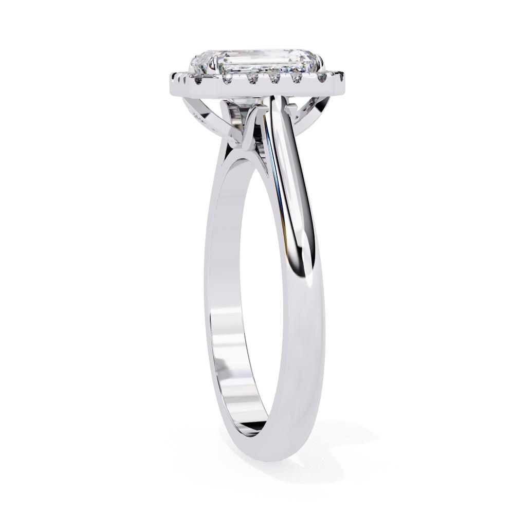 The Holli Radiant Halo with Lotus Prong Engagement Ring