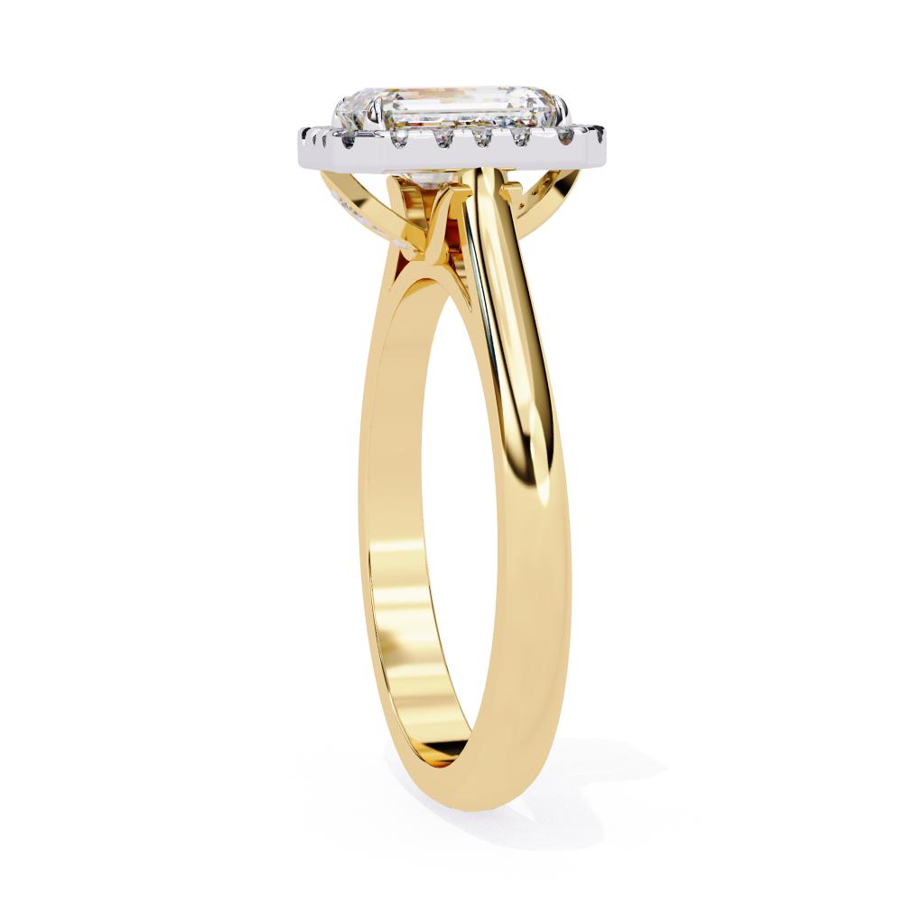 The Holli Radiant Halo with Lotus Prong Engagement Ring