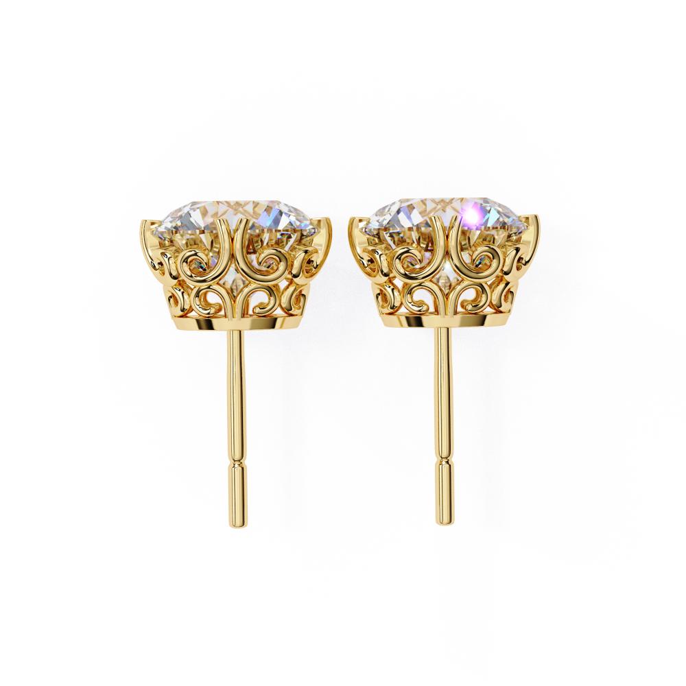 The Aria Round Vintage Style Stud Earrings