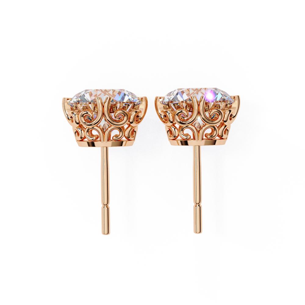 The Aria Round Vintage Style Stud Earrings