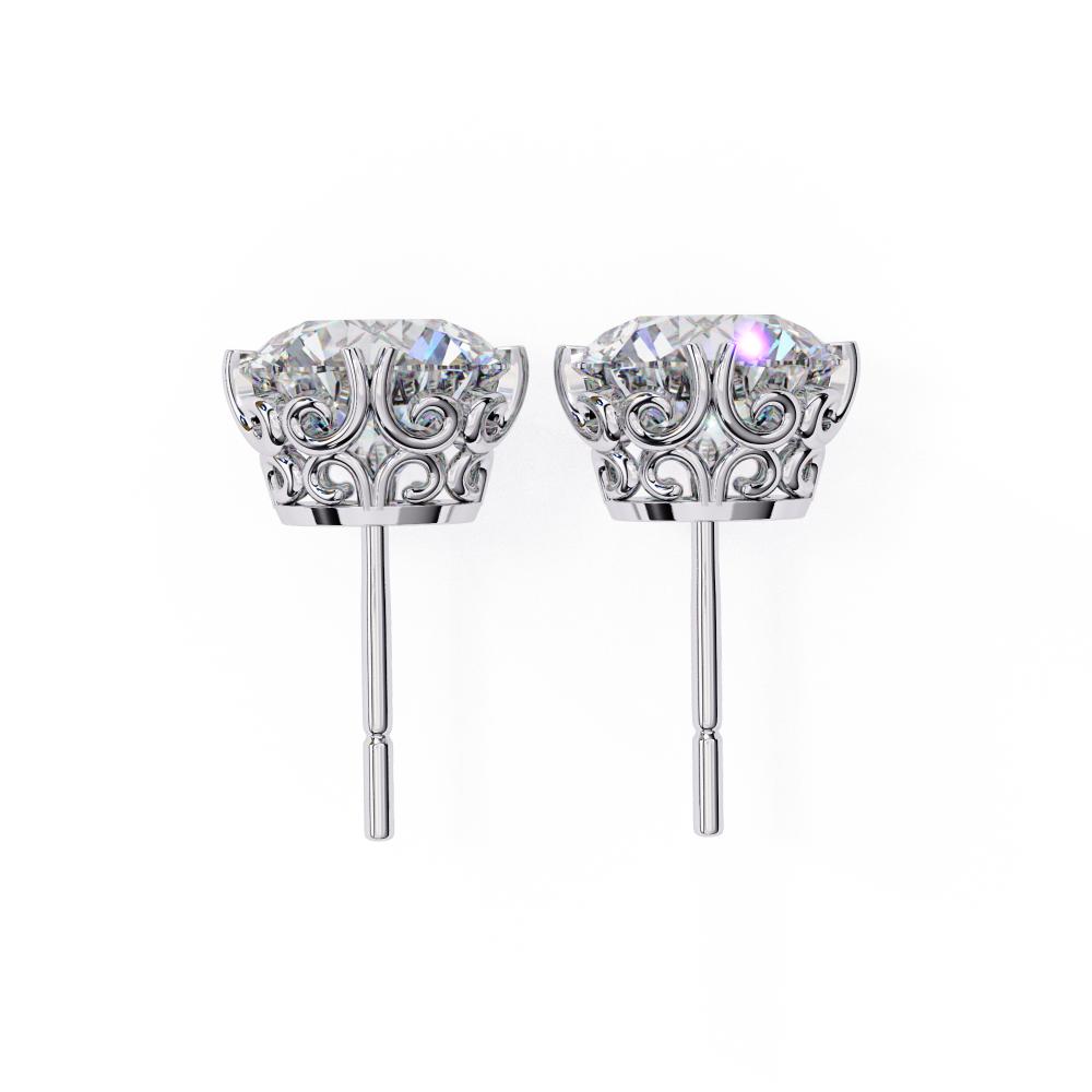 The Aria Round Vintage Style Stud Earrings