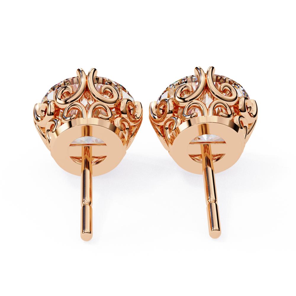 The Aria Round Vintage Style Stud Earrings