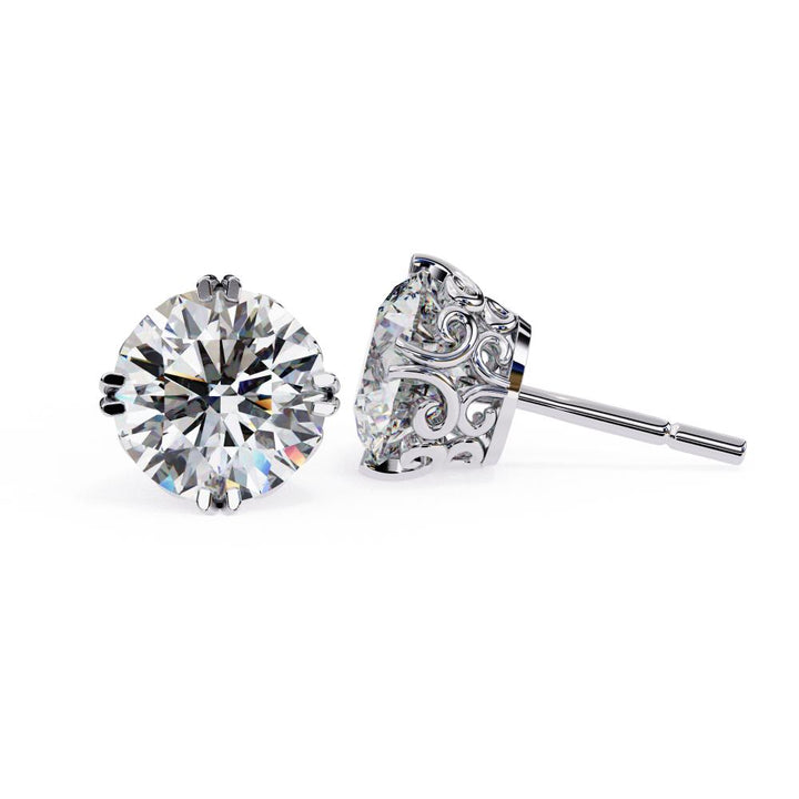 The Aria Round Vintage Style Stud Earrings