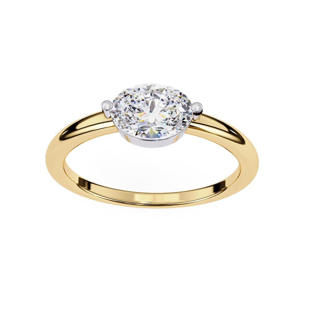 The Daniel Oval East-West Solitaire Engagement Ring