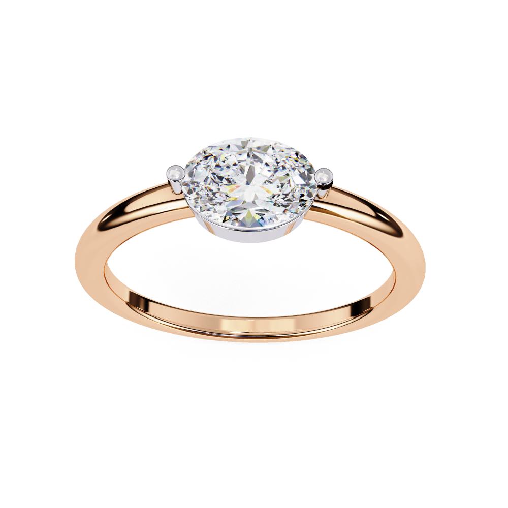 The Daniel Oval East-West Solitaire Engagement Ring