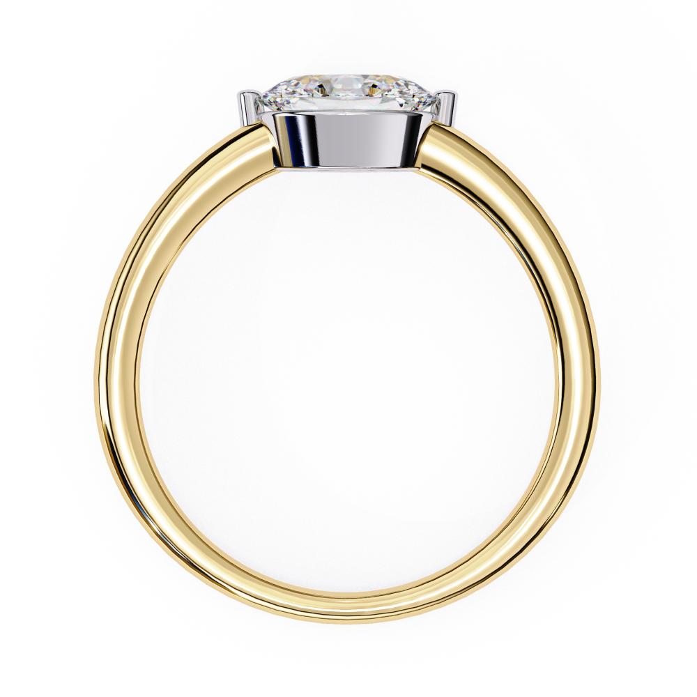 The Daniel Oval East-West Solitaire Engagement Ring