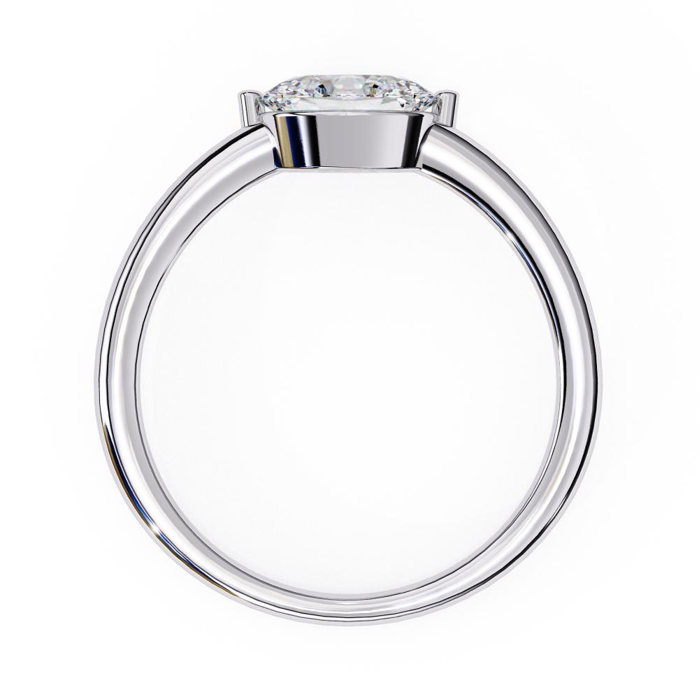 The Daniel Oval East-West Solitaire Engagement Ring