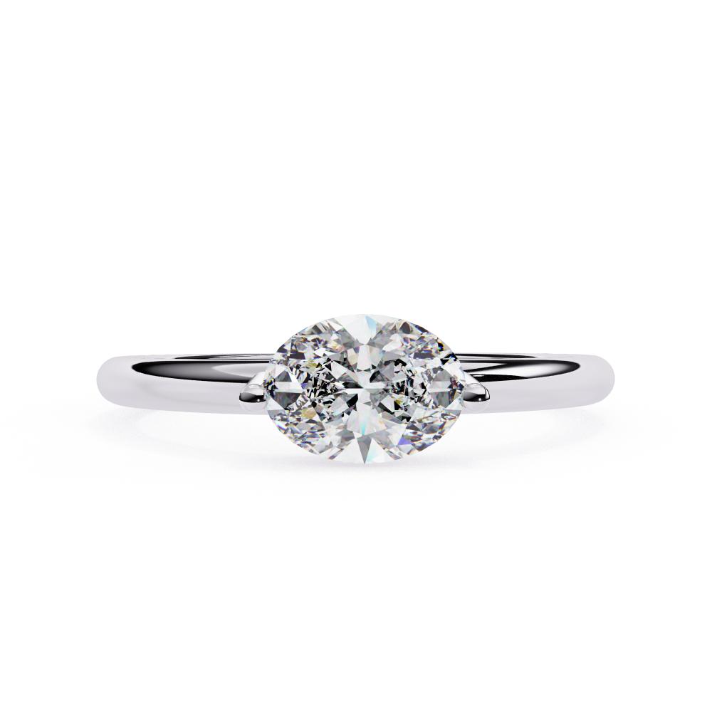 The Daniel Oval East-West Solitaire Engagement Ring