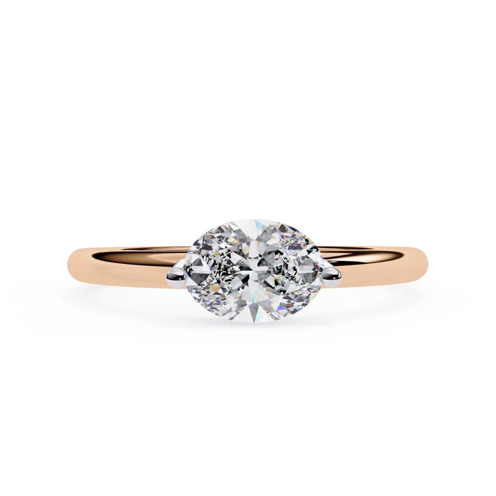 The Daniel Oval East-West Solitaire Engagement Ring