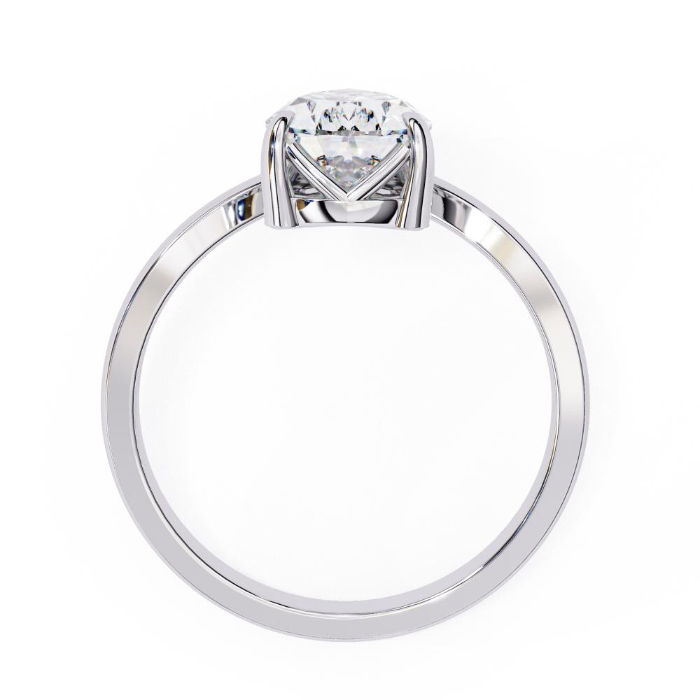 The Ian Pear Vintage Style With Curved Band Engagement Ring