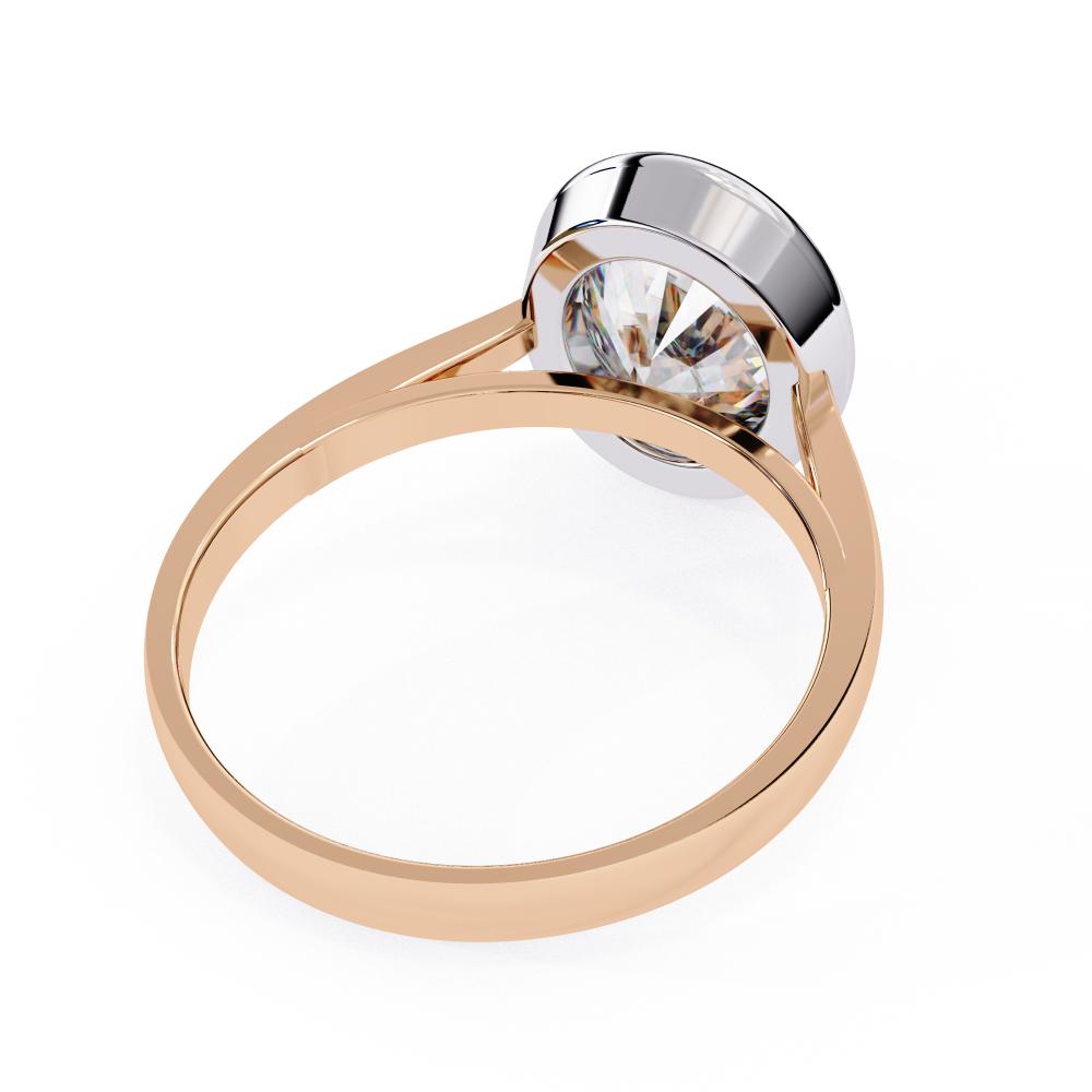 The Emily Oval Solitaire with Calliope Bezel Floating Engagement Ring