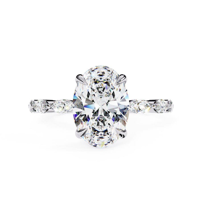 The Draney Oval Solitaire with Full Eternity Engagement Ring