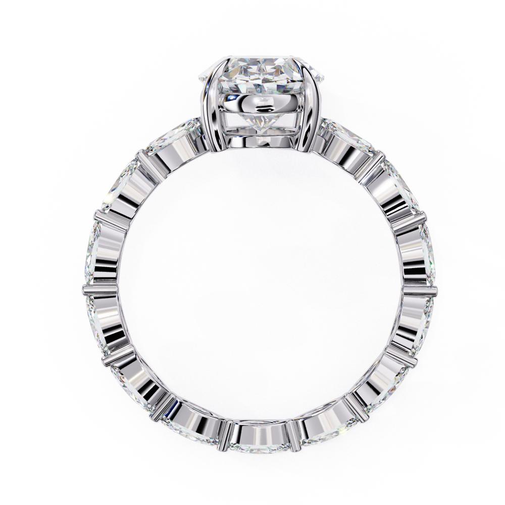 The Draney Oval Solitaire with Full Eternity Engagement Ring