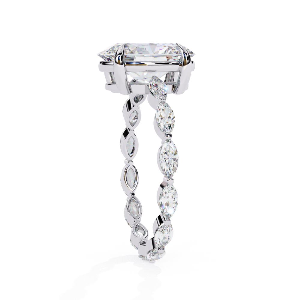 The Draney Oval Solitaire with Full Eternity Engagement Ring