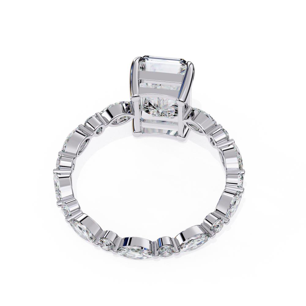 The Martin Radiant Solitaire with Full Eternity Engagement Ring