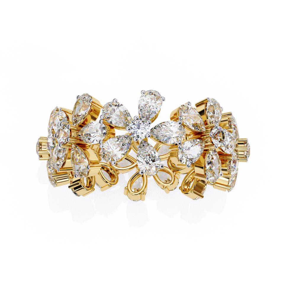 The Lachian Flower Style Full Eternity Wedding Band