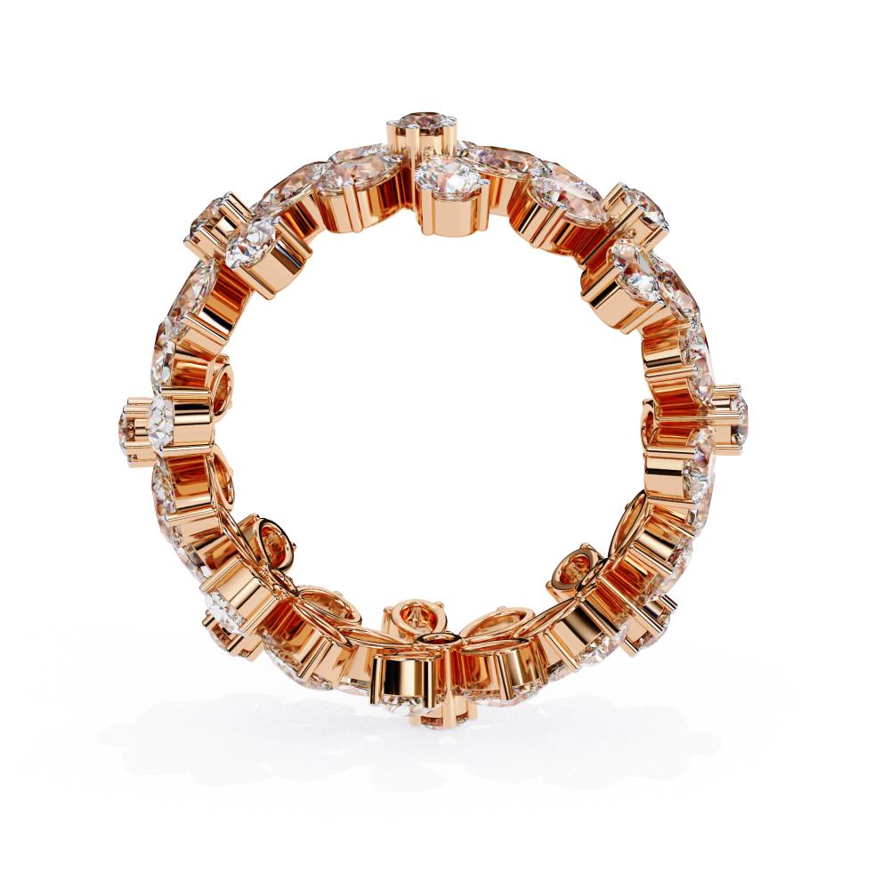 The Lachian Flower Style Full Eternity Wedding Band