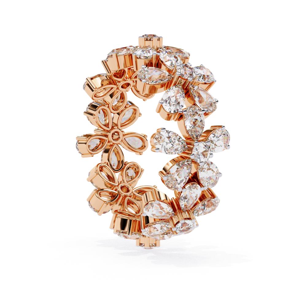 The Lachian Flower Style Full Eternity Wedding Band