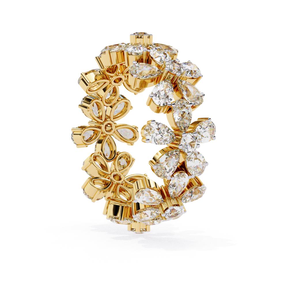 The Lachian Flower Style Full Eternity Wedding Band