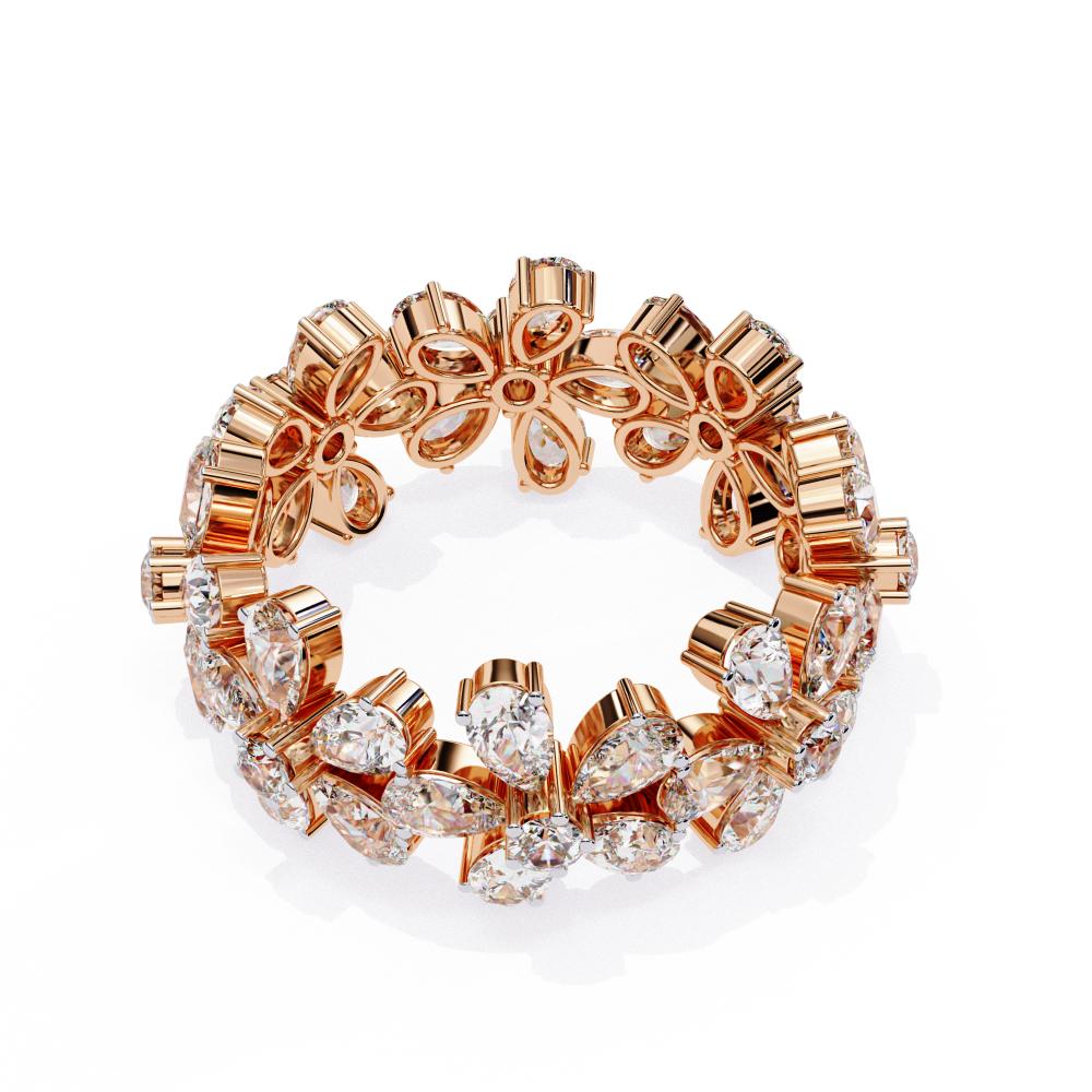 The Lachian Flower Style Full Eternity Wedding Band