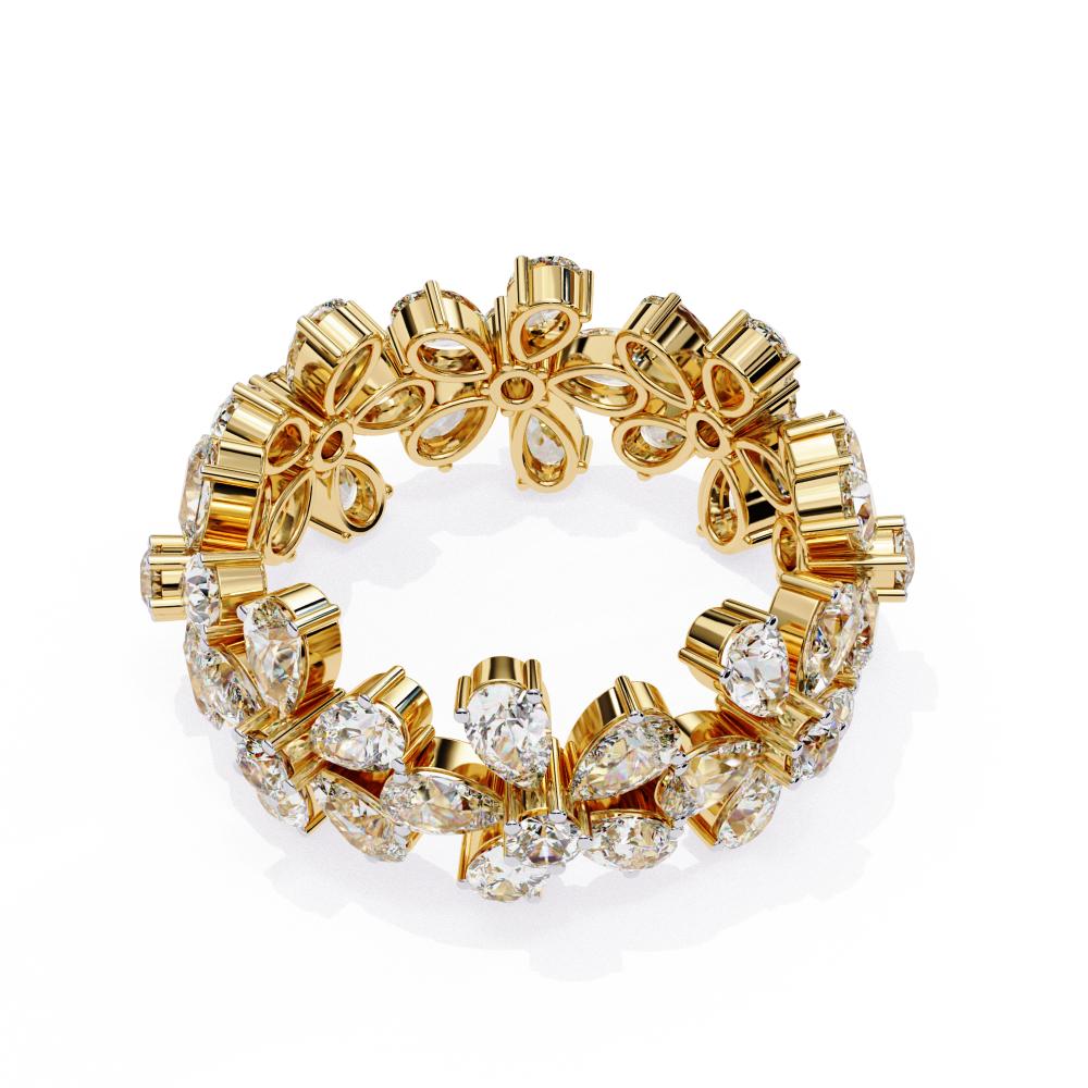 The Lachian Flower Style Full Eternity Wedding Band