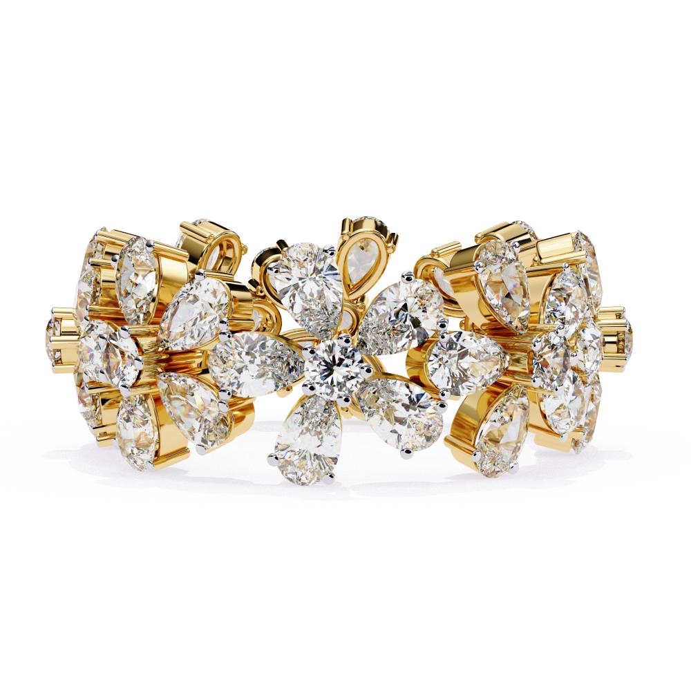 The Lachian Flower Style Full Eternity Wedding Band