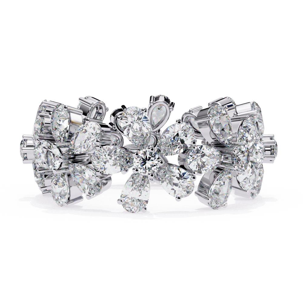 The Lachian Flower Style Full Eternity Wedding Band