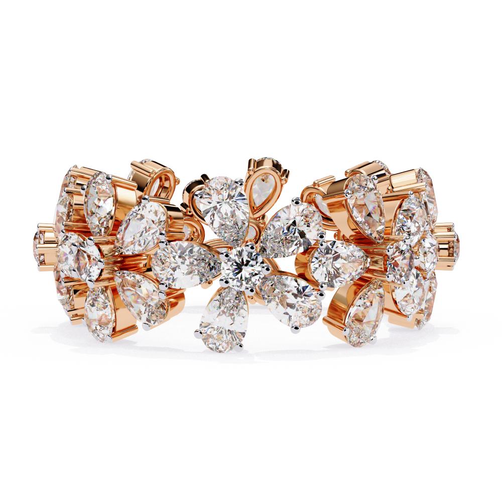 The Lachian Flower Style Full Eternity Wedding Band