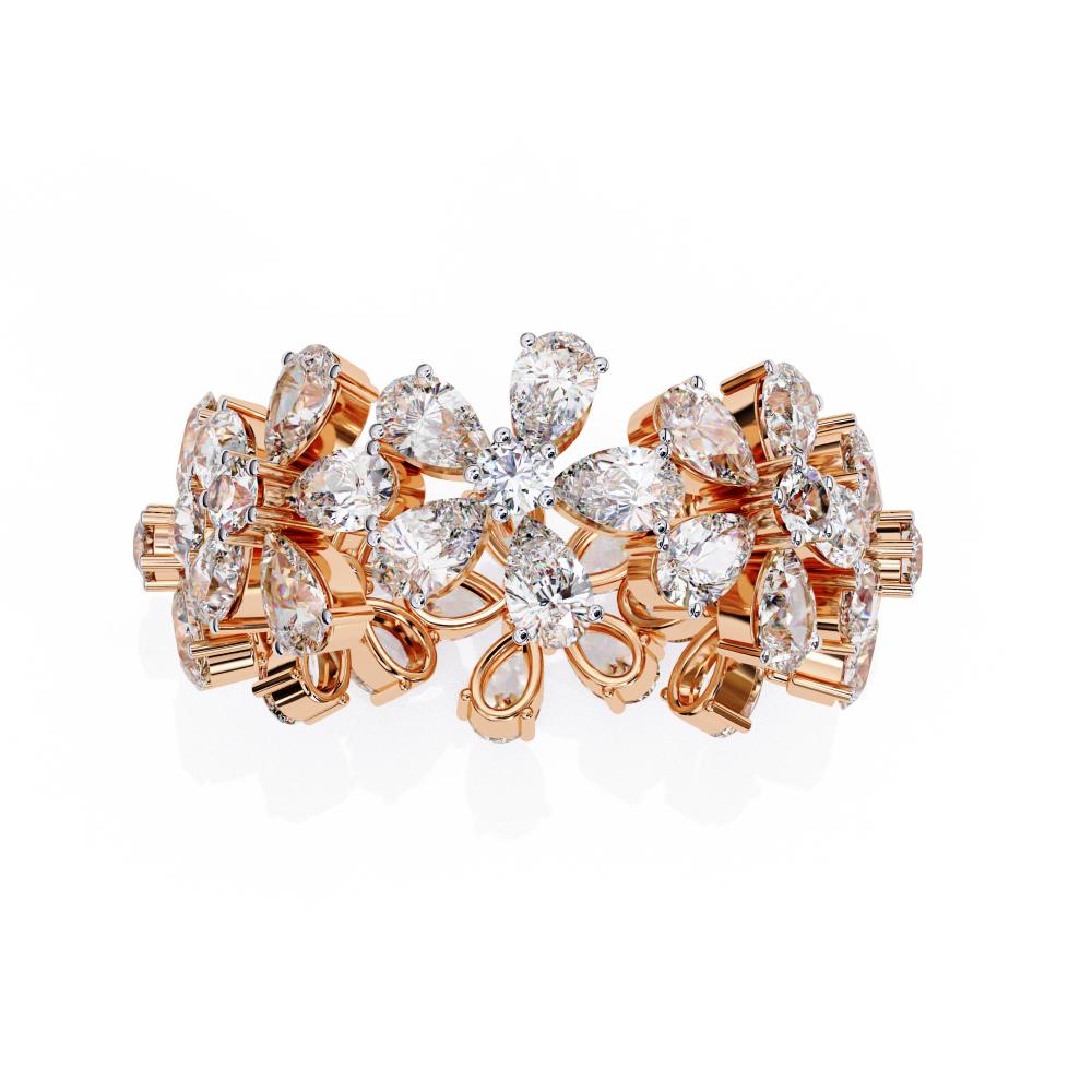 The Lachian Flower Style Full Eternity Wedding Band