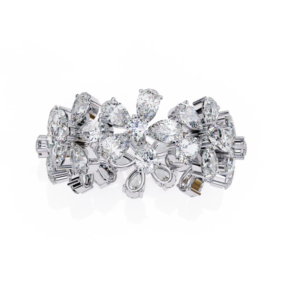 The Lachian Flower Style Full Eternity Wedding Band