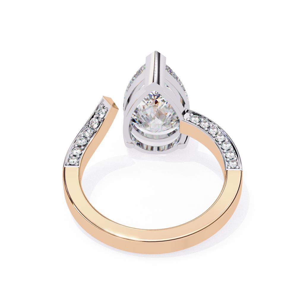 The Kirby Pear One Site Open With Micro Pave Band Engagement Ring