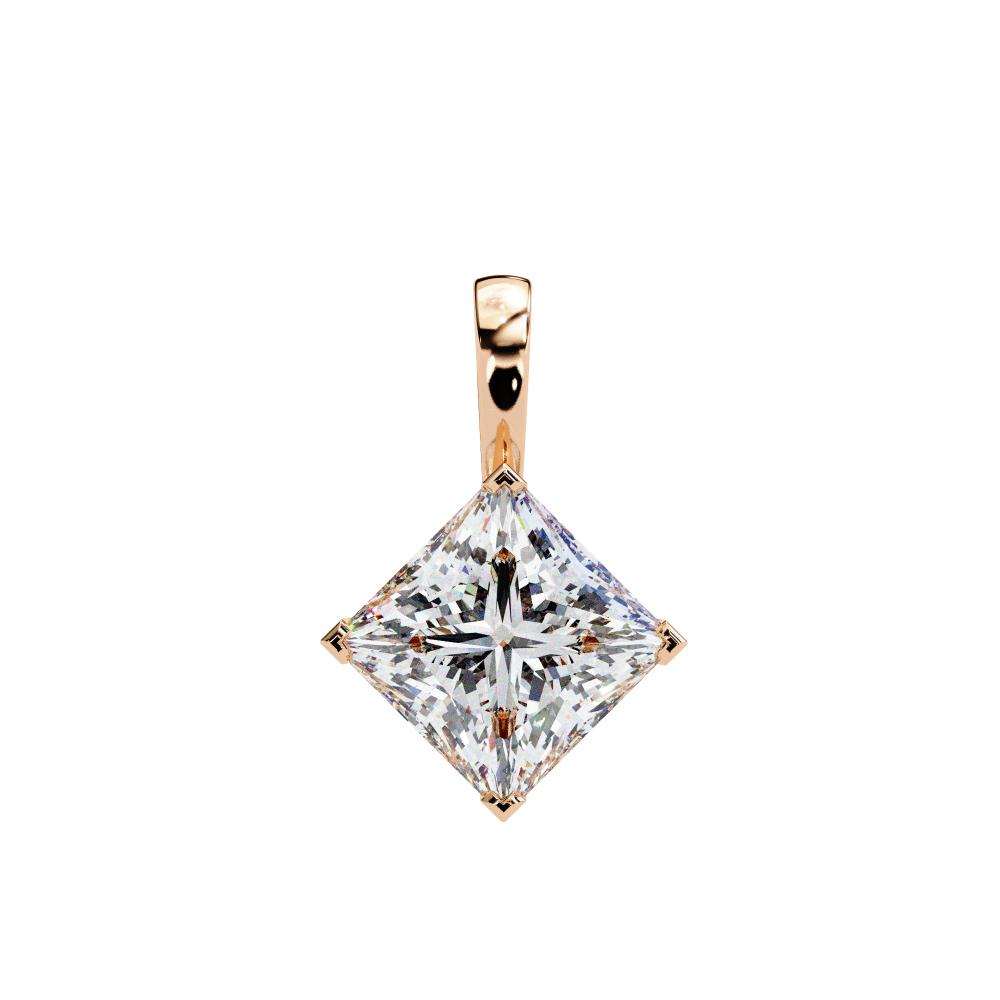 The Sophia Princess Solitaire pendant With Chain