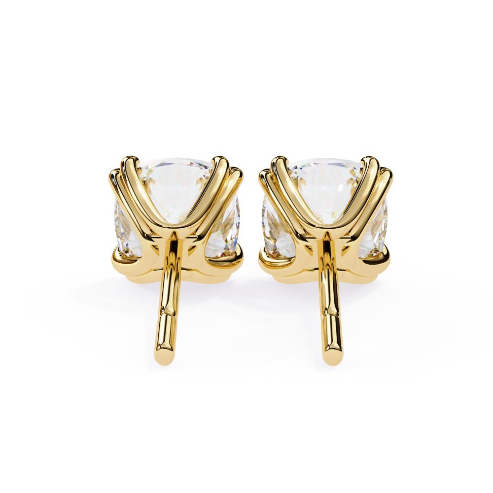 The Patricia Cushion Double Claw Prong Stud Earrings