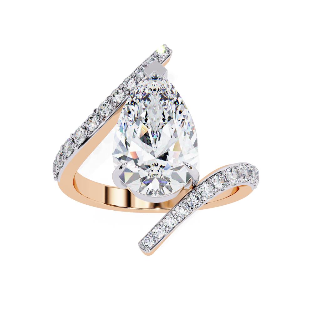 The Victoria Pear Bypass Engagement Ring