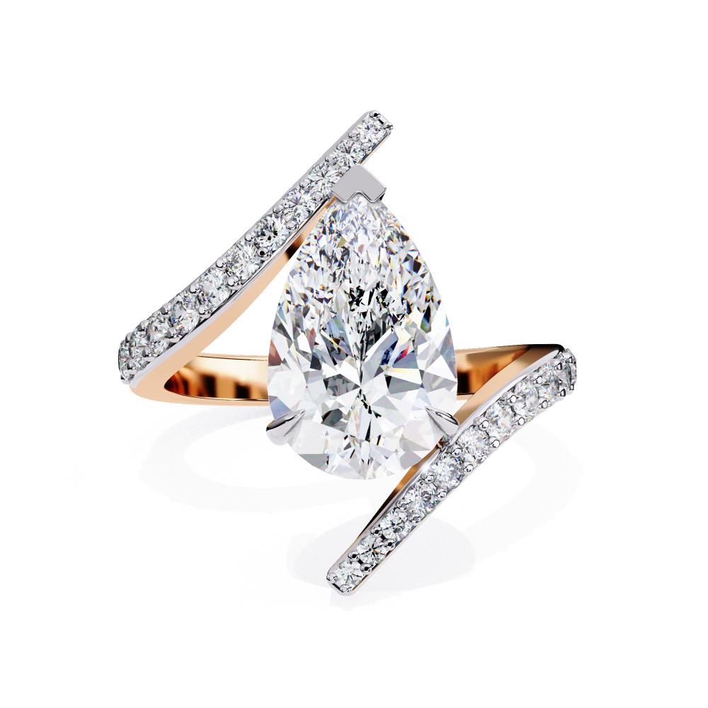 The Victoria Pear Bypass Engagement Ring