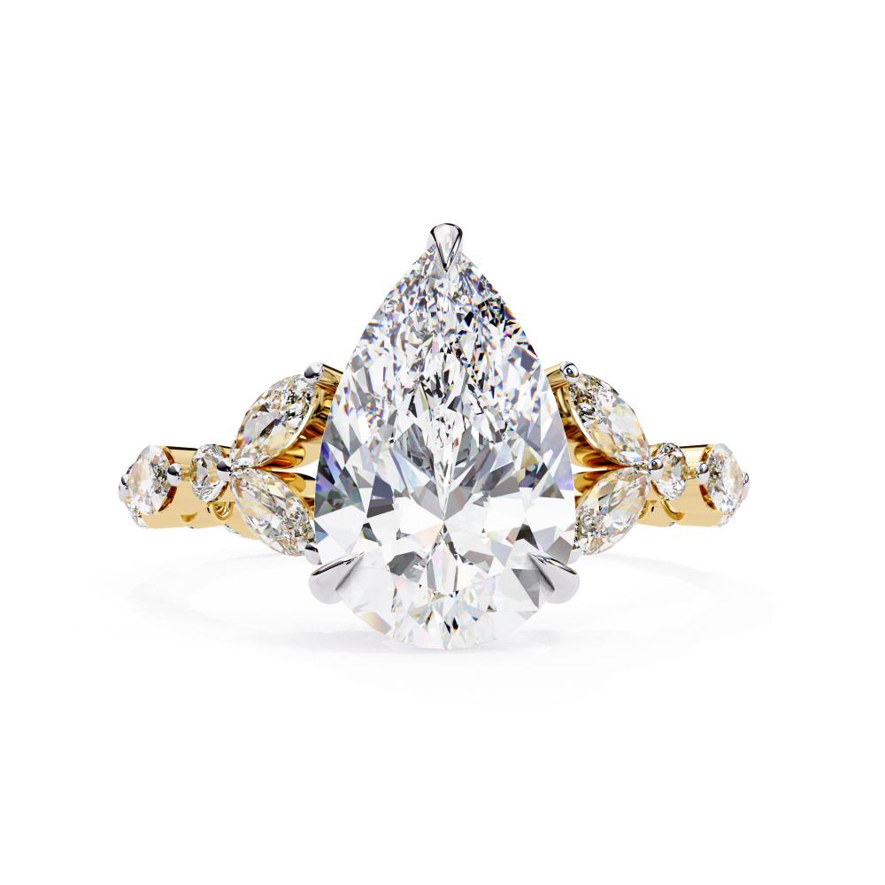 The Bryan Pear Accent Stone with Full Eternity Engagement Ring