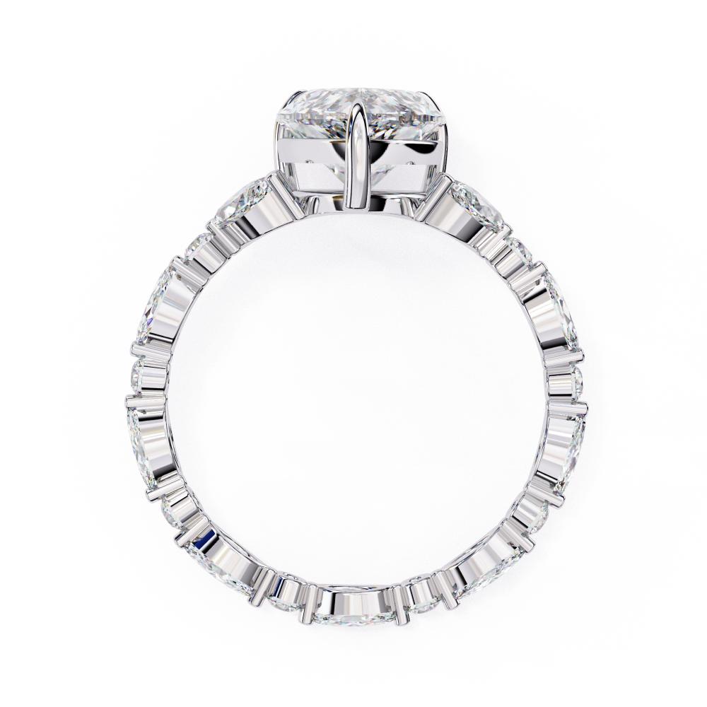 The Bryan Pear Accent Stone with Full Eternity Engagement Ring