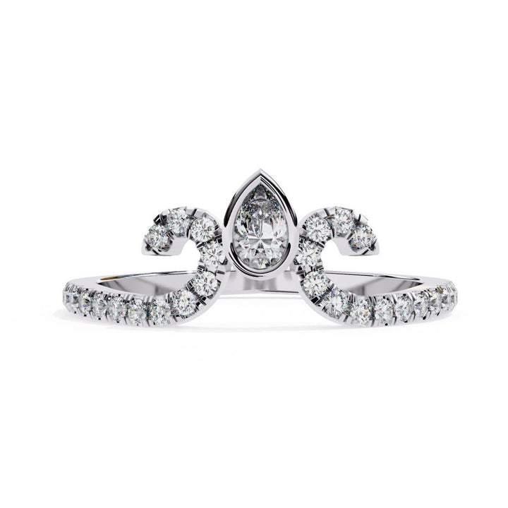 The Chocron Pear Vintage Chevron Engagement Ring