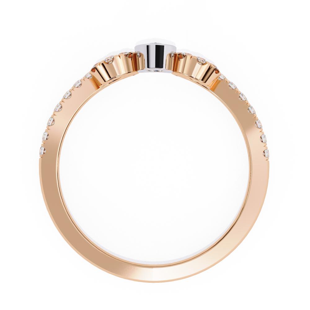 The Chocron Pear Vintage Chevron Engagement Ring