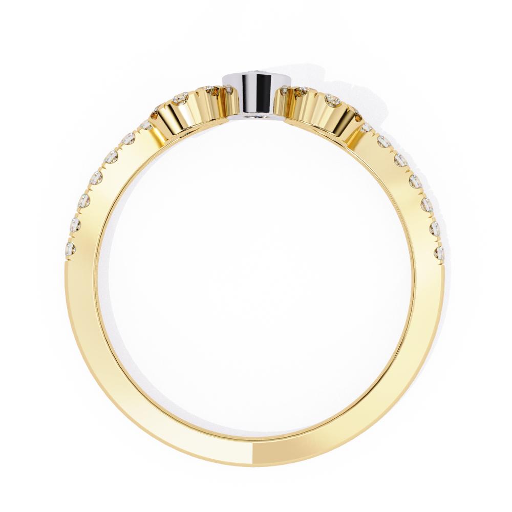 The Chocron Pear Vintage Chevron Engagement Ring