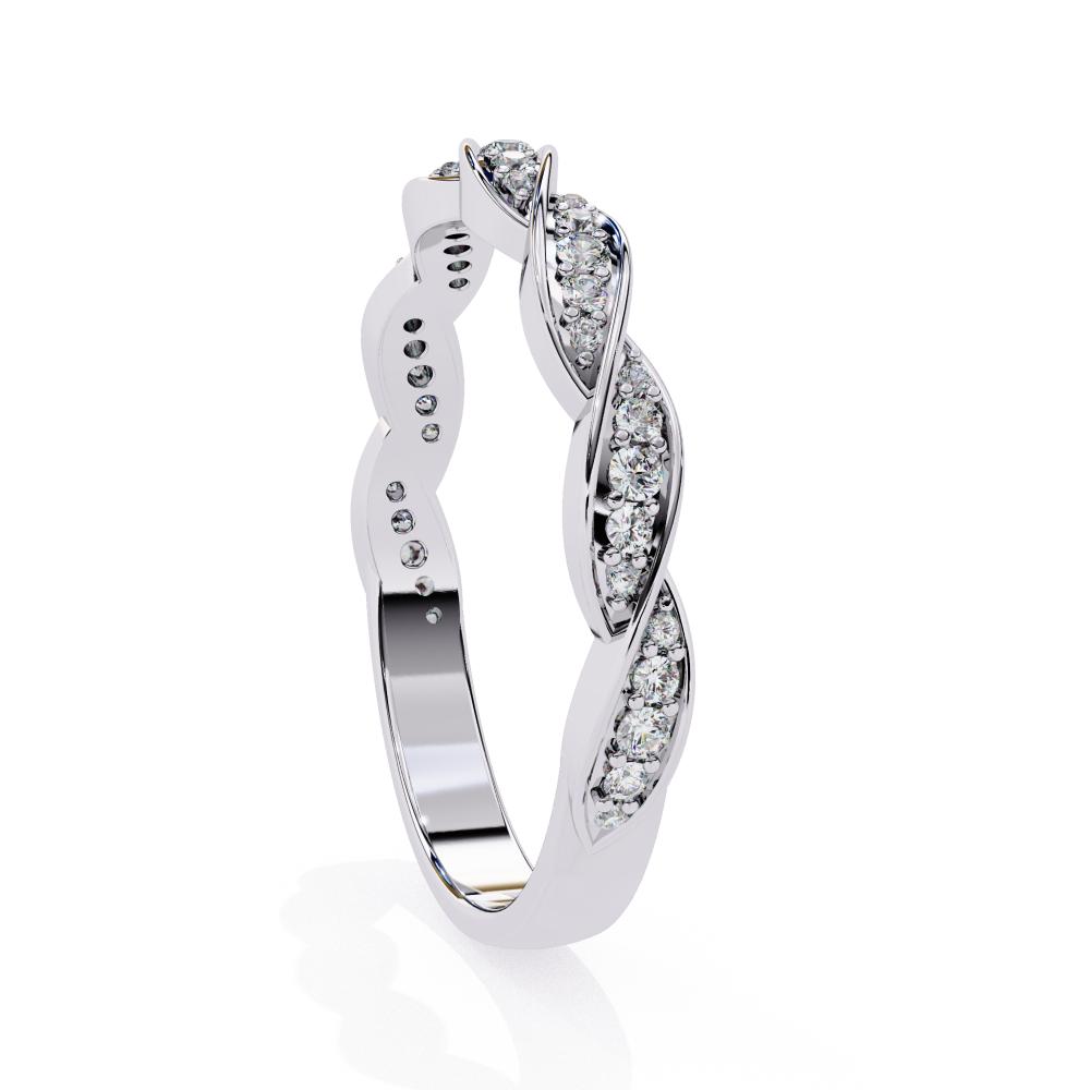 The Stephanie Multi Stone Dainty Twisted Wedding Band