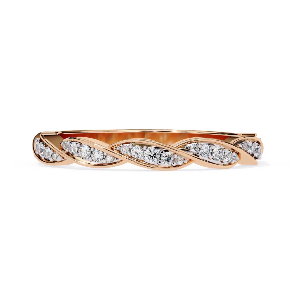 The Stephanie Multi Stone Dainty Twisted Wedding Band