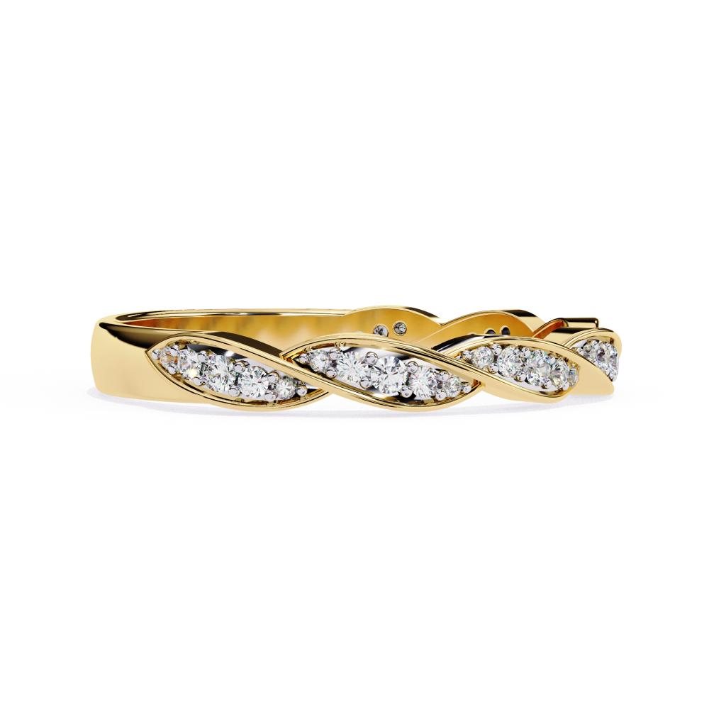 The Stephanie Multi Stone Dainty Twisted Wedding Band