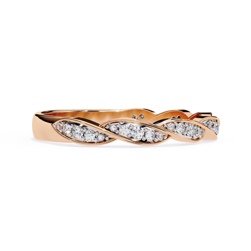 The Stephanie Multi Stone Dainty Twisted Wedding Band