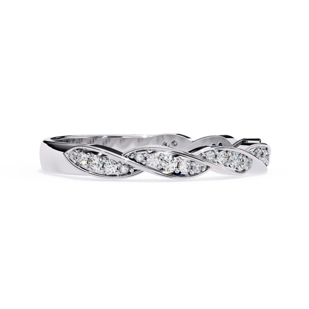 The Stephanie Multi Stone Dainty Twisted Wedding Band