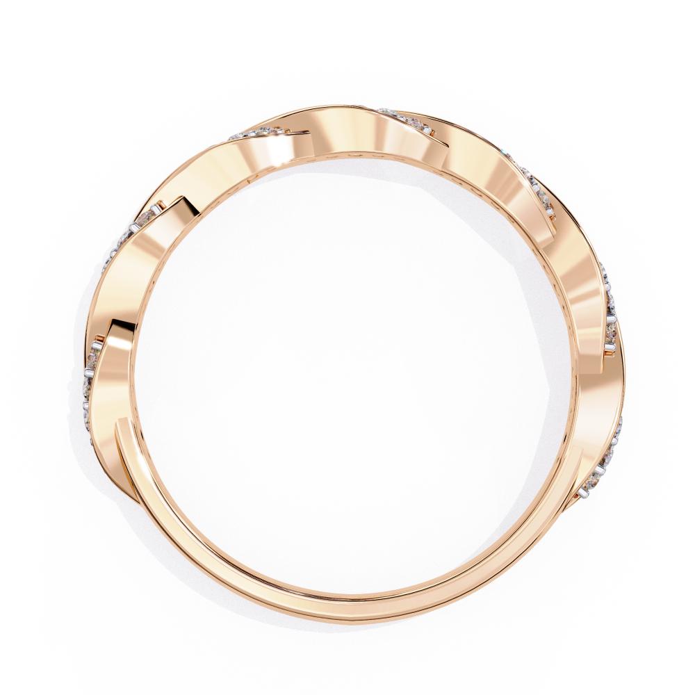 The Stephanie Multi Stone Dainty Twisted Wedding Band