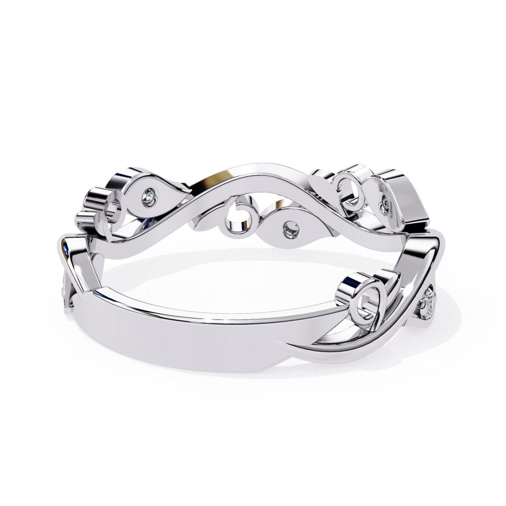 The Whitt Scrolling Floral Wedding Band