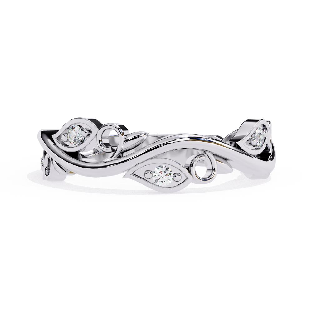 The Whitt Scrolling Floral Wedding Band