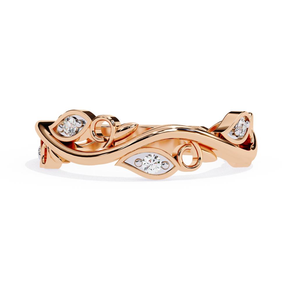 The Whitt Scrolling Floral Wedding Band